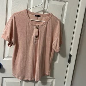 Dusty peach round neck top
